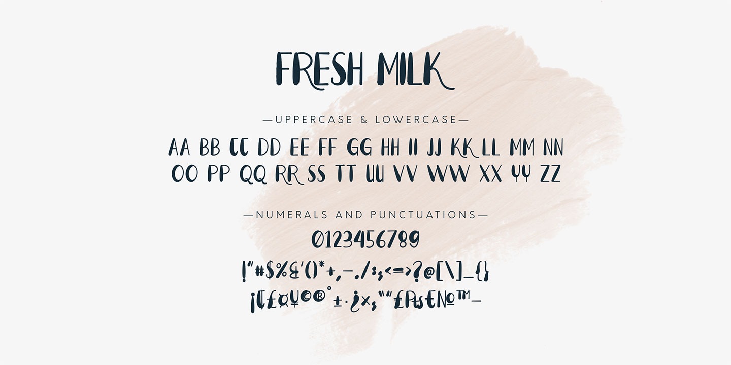 Ejemplo de fuente Fresh Milk #3